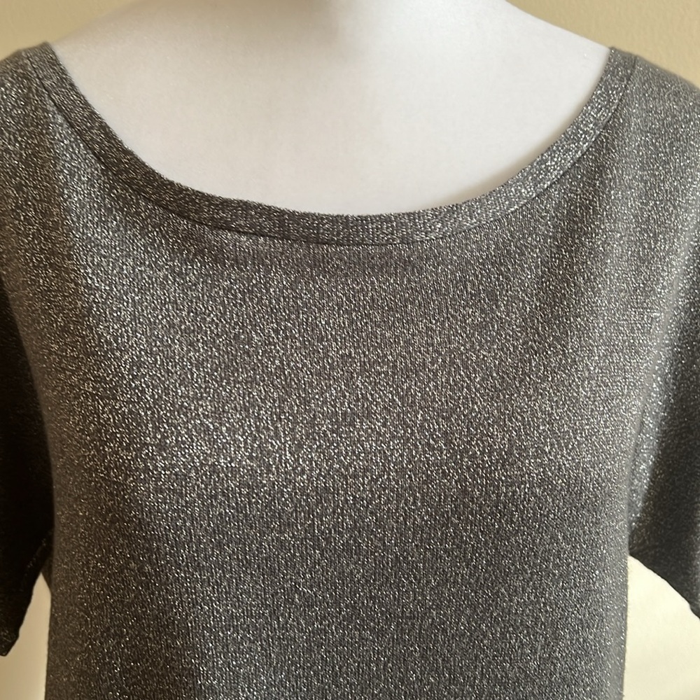 The Limited metallic knit short sleeve shirt